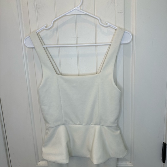 Alice + Olivia Georgina White Peplum Dress Size 4 - Picture 2 of 7